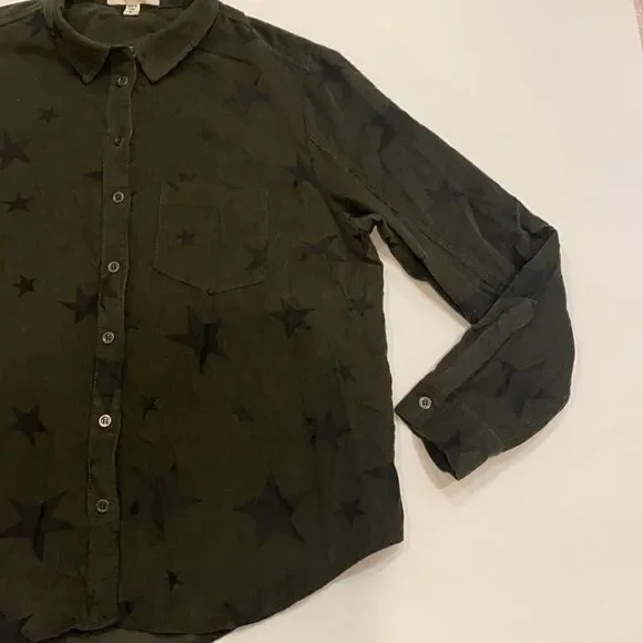 Jak & Rae Corduroy Star Print Button Down - Picture 3 of 6